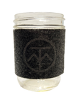 Mason Jar with Charcoal Felt Sleeve