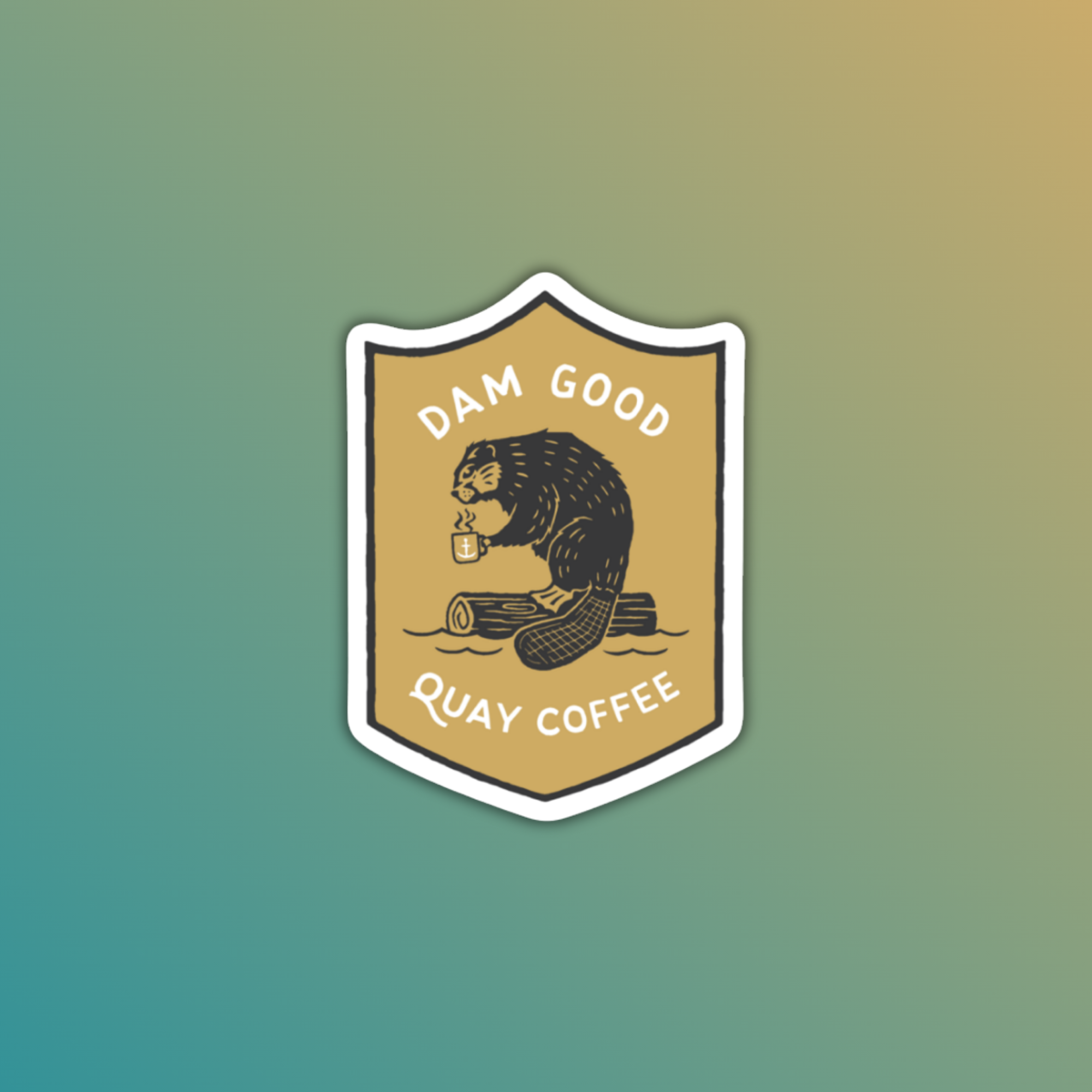 Dam Good Quay Coffee Sticker